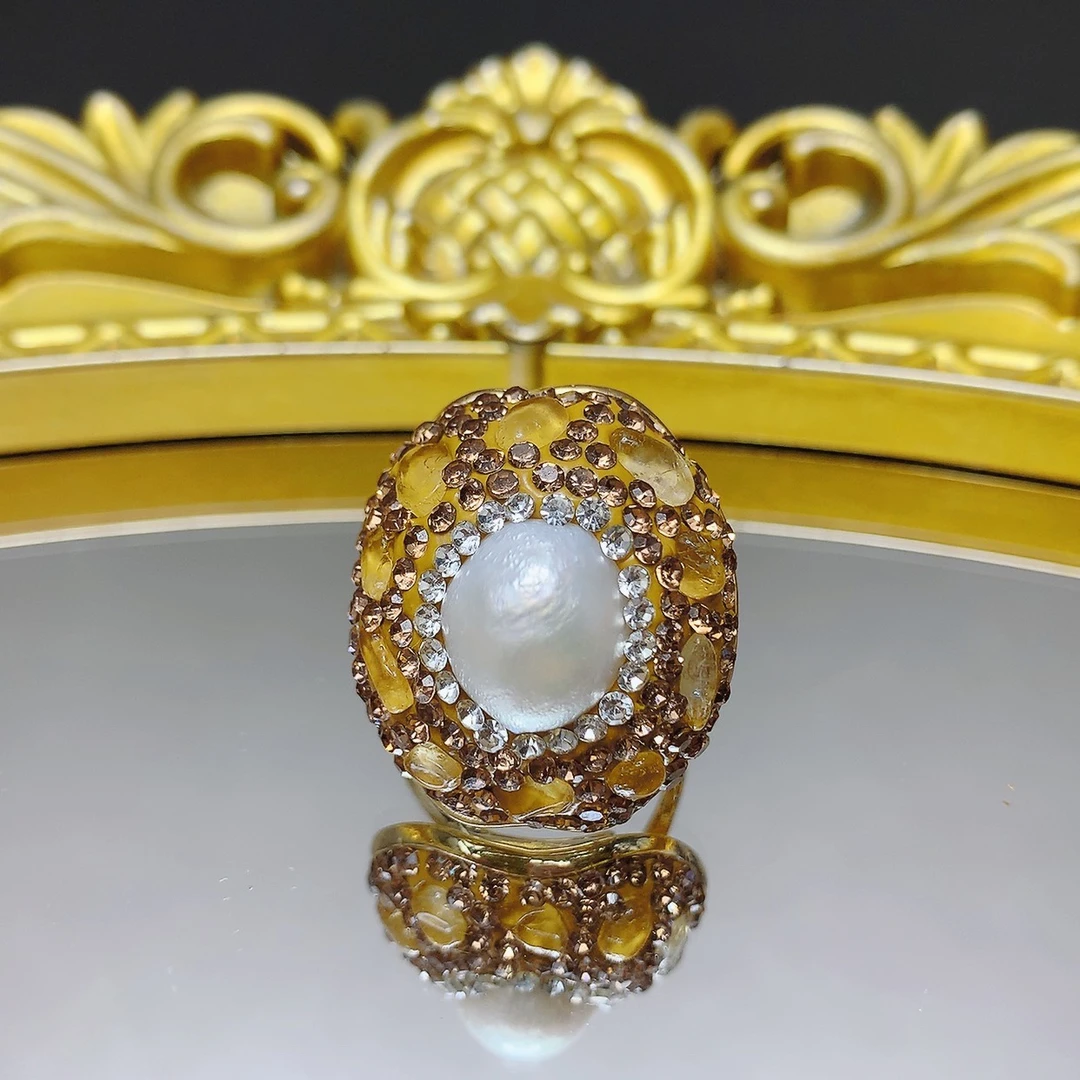 铜合金戒指 7913 经典百搭重工巴洛克开口戒指