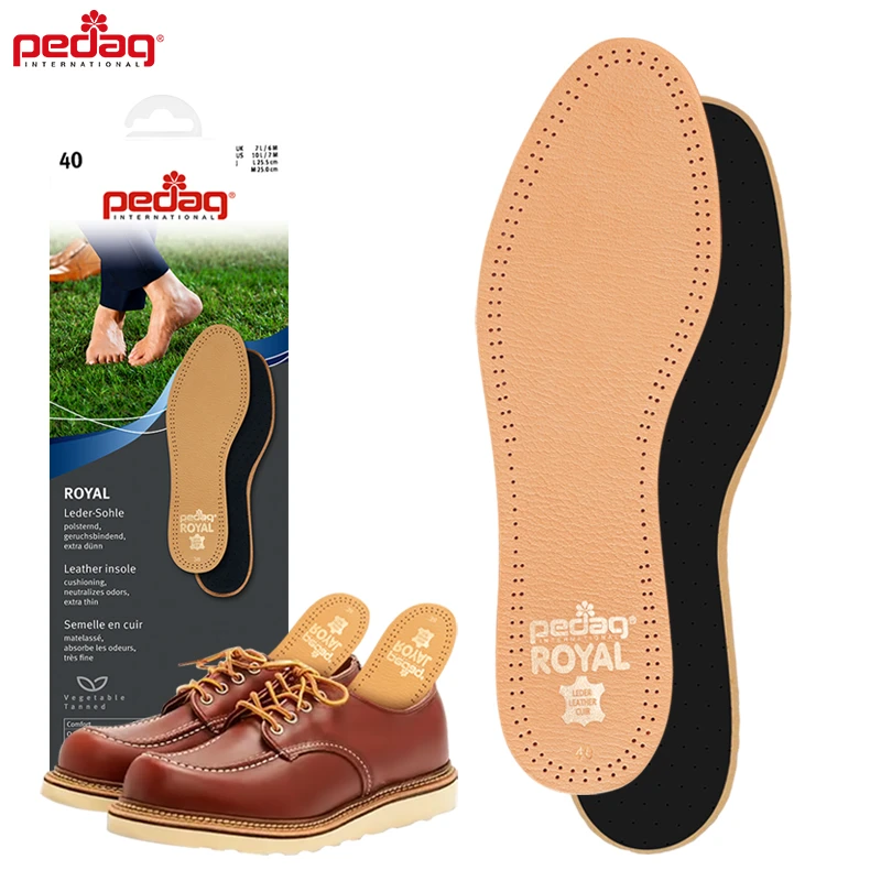 PEDAGpedag德国进口羊皮鞋垫透气吸汗皮鞋垫男士运动舒适春夏软底