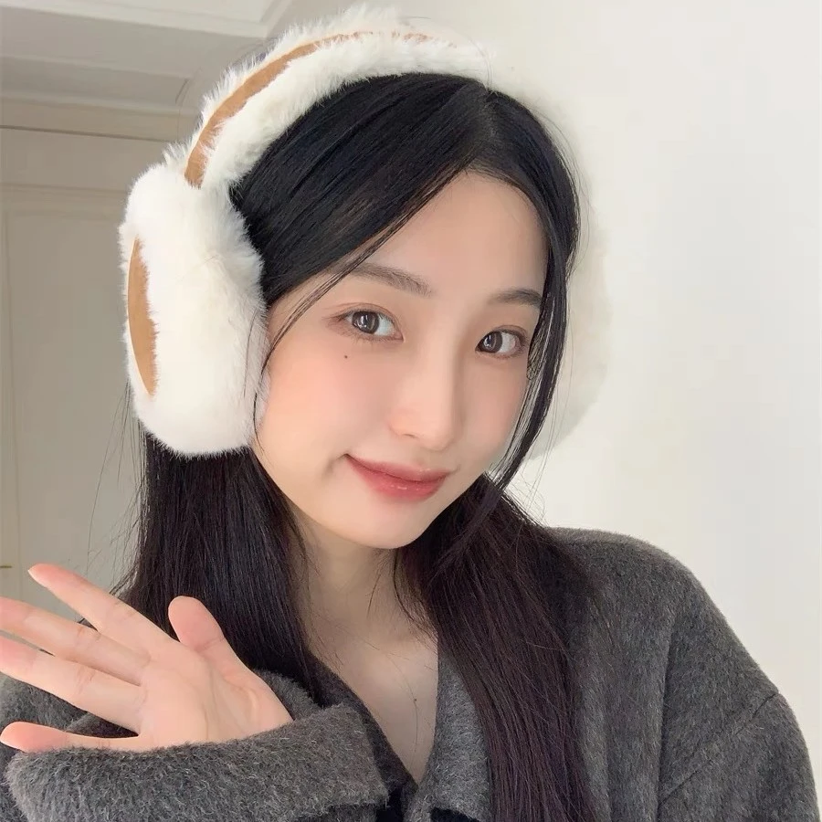防寒耳罩冬季女户外骑车护耳毛绒加厚耳套防冻耳捂子简约少女耳包