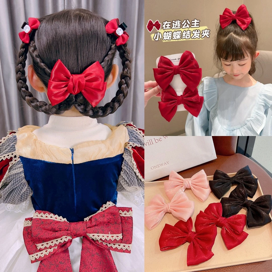 女童儿童蝴蝶结发夹女孩公主发卡头饰