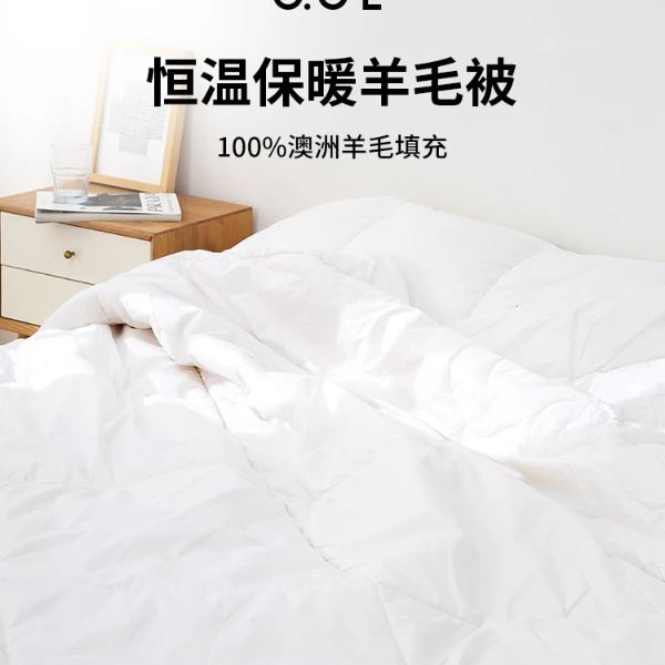 OCE澳洲恒温保暖羊毛被双人超柔被子单人可水洗冬天薄款宿舍轻盈
