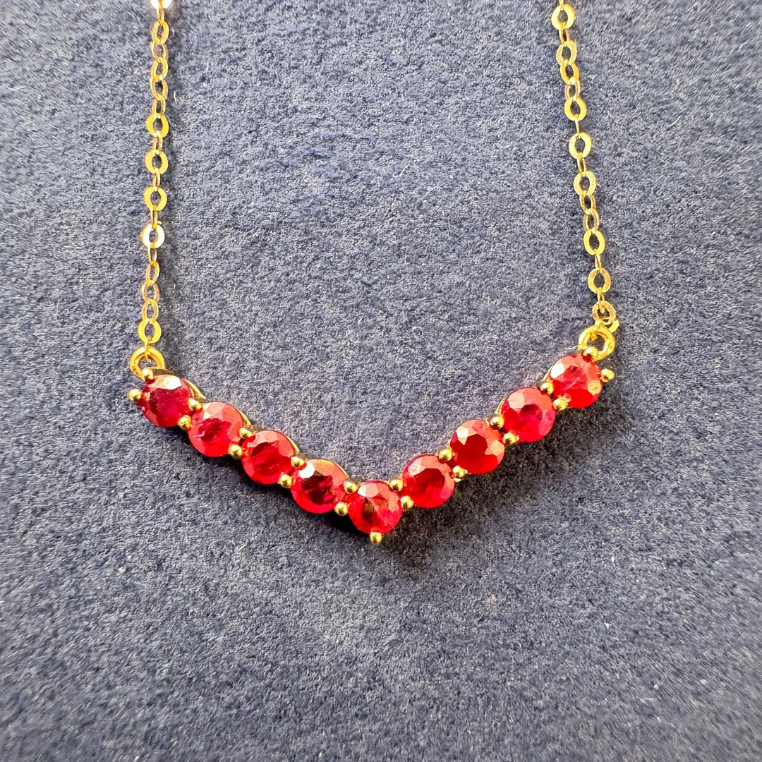 Aurora奥罗拉珠宝红宝石鸽血红项链 1.45ct 编码6405