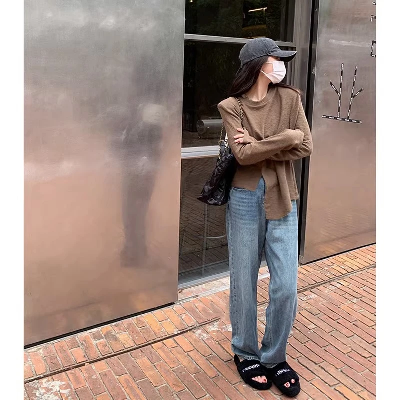 孕妇牛仔裤春秋款外穿直筒阔腿裤孕早期夏季薄款大码孕妇裤子夏装
