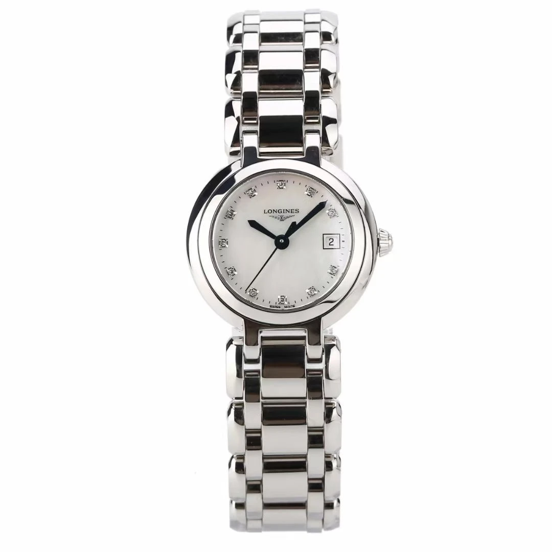 99新 Longines/浪琴 星月贝母钻石英/L8.110.4.87.6/26.5mm/女款