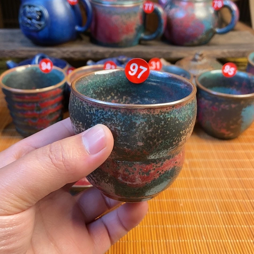 摆件*️****钧瓷主人杯杯