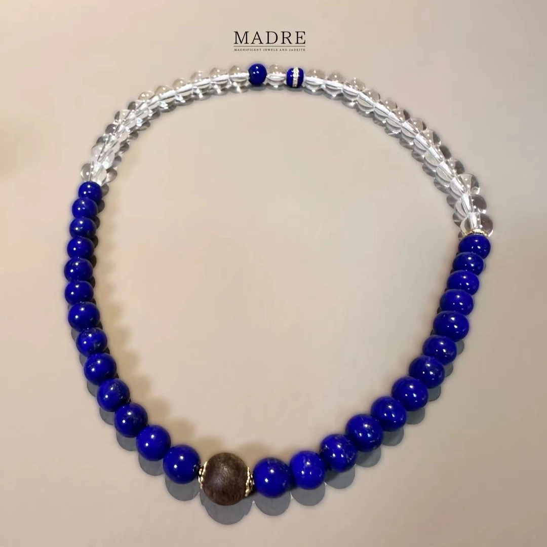 MADRE/美德丽守护之力-青金石、白水晶、 沉香双圈手链多样性发货