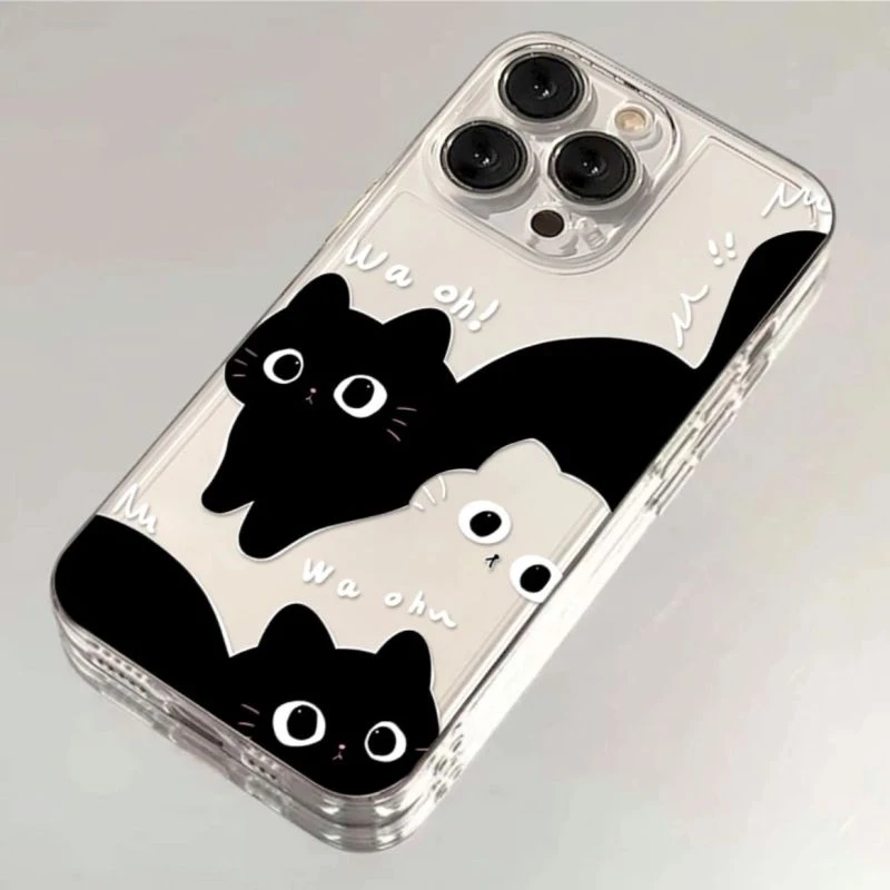 卡通猫咪苹果iPhone14手机壳15/13小众11 12Pro/xs/xr/xsmax/7/8p