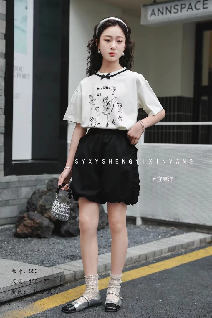 女中大童夏装裤子套装