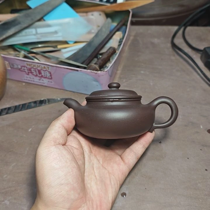 紫砂茶壶紫泥内推仿古160cc