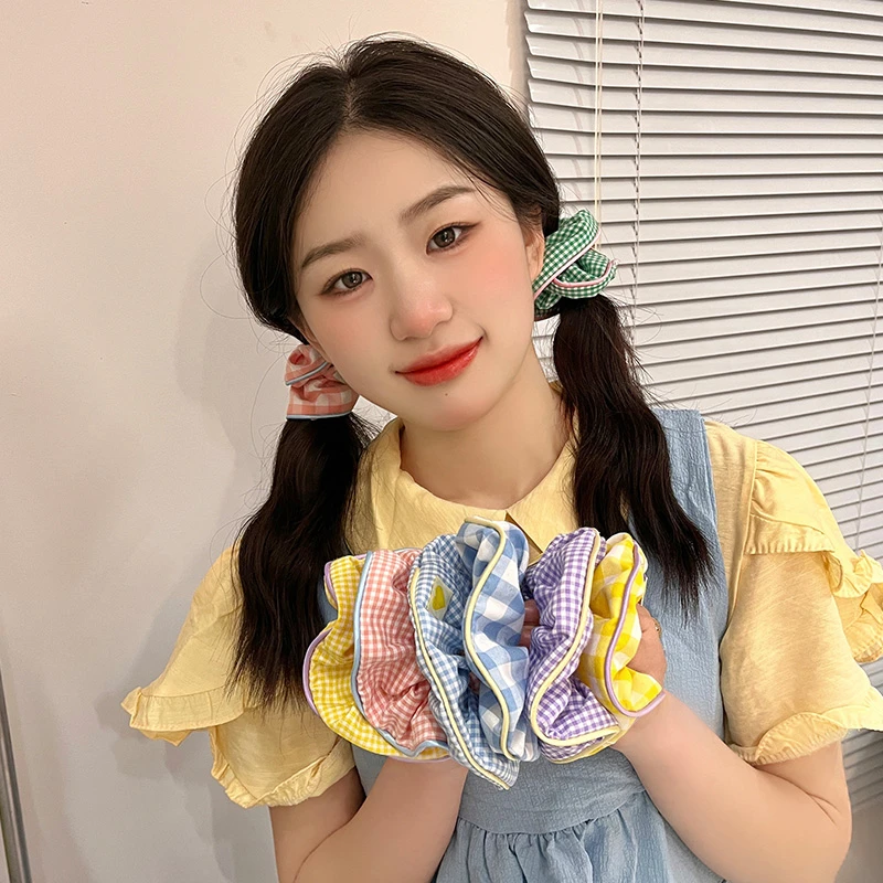 彩色大肠发圈小清新头绳女发绳高弹力耐用橡皮筋