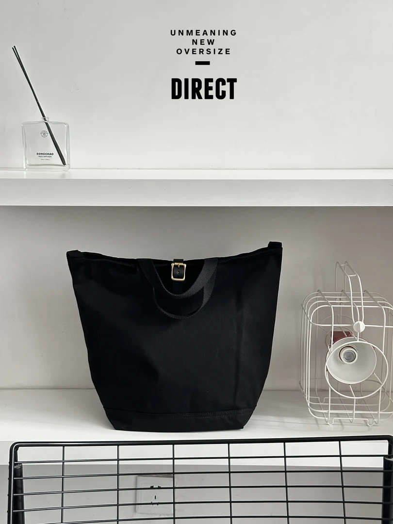 UNMEAING没意思/水洗帆布雅痞复古托特包日系单肩包百搭斜挎包