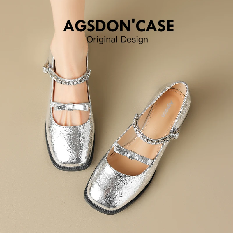 法式玛丽珍女鞋2025新款夏季配裙子百搭晚晚风温柔芭蕾银色单鞋女