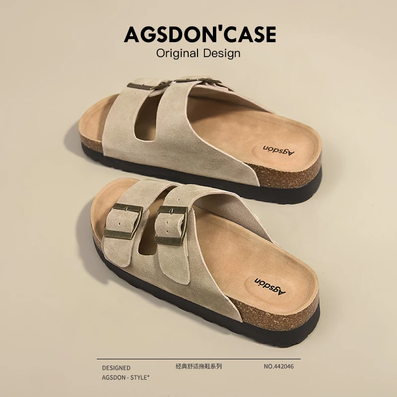 奥古狮登勃肯拖鞋女2025新款增高百搭软底厚底透气夏季外穿沙滩鞋