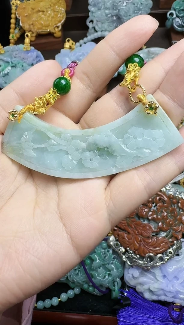 【闪购商品】翡翠颈饰未镶嵌国风复古