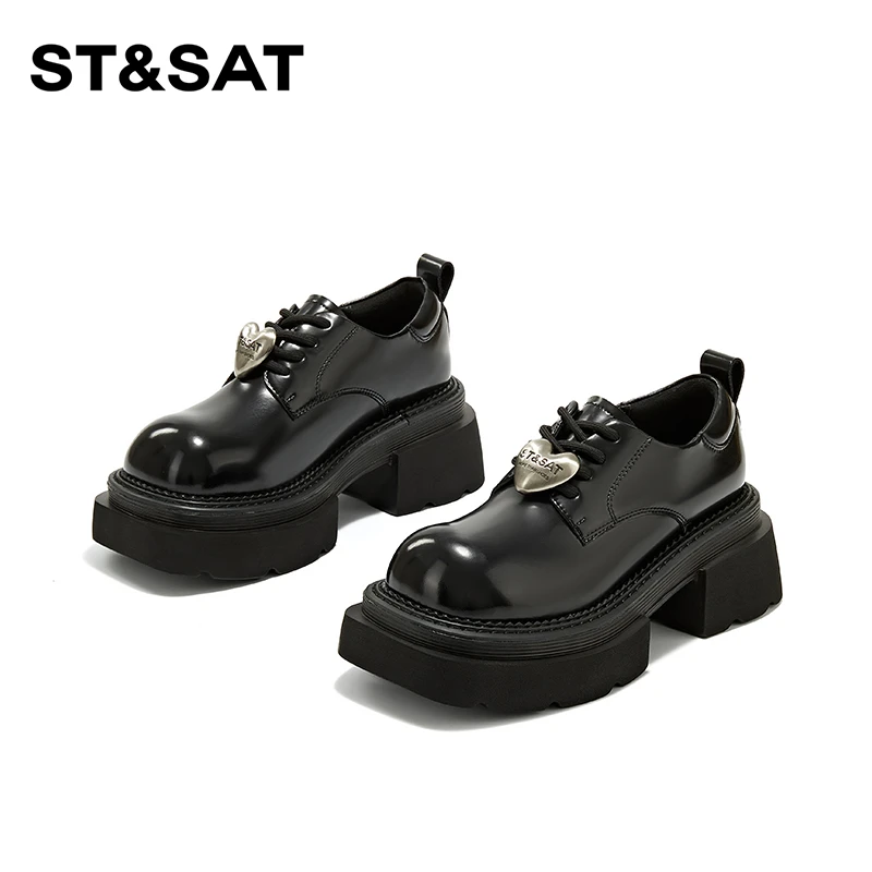 StSat/【方寸情书】秋冬厚底玛丽珍英伦学院百搭乐福休闲鞋