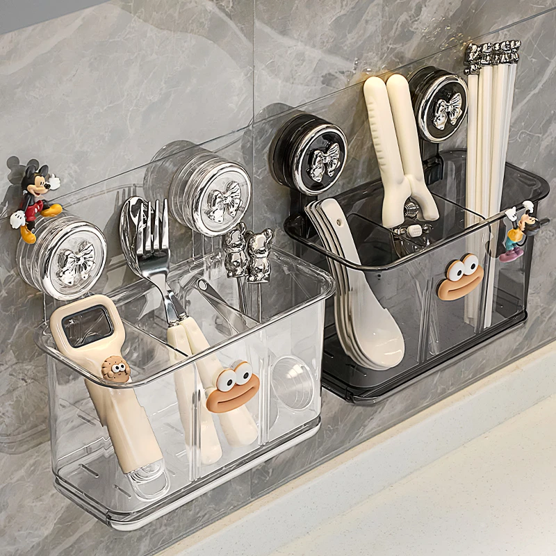 吸盘筷子收纳盒筷子筒壁挂式厨房家用高档新款沥水筷笼筷筒筷子桶