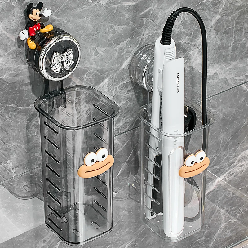 吸盘卷发棒收纳架卫生间洗漱台壁挂式熨板支架直发梳电夹板置物架