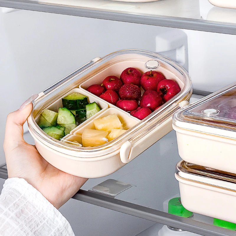 水果便当盒分格保鲜盒儿童学生专用春游野餐便携外出携带水果盒子