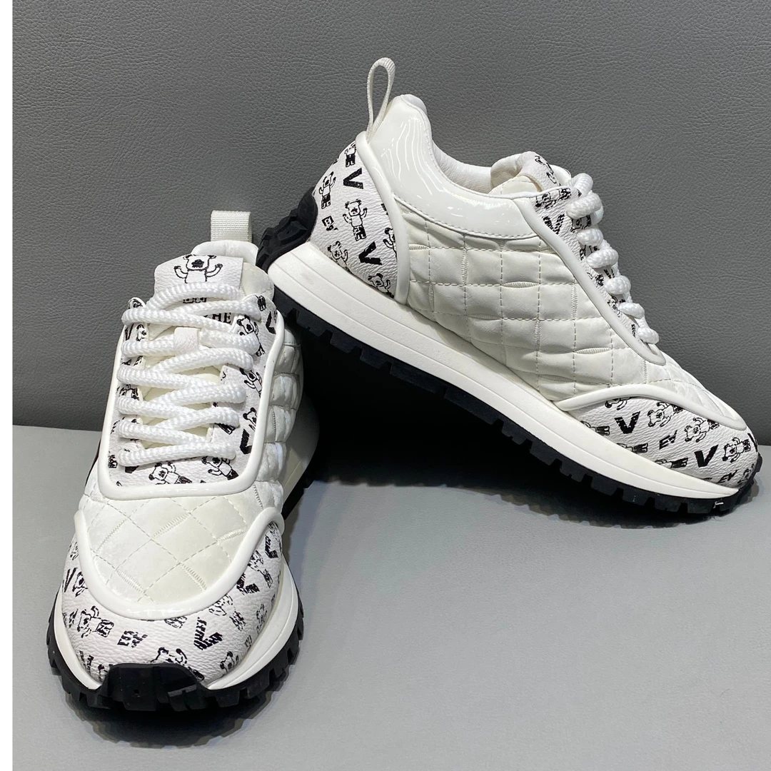 欧洲站2024秋冬季新款单棉同款厚底时尚休闲鞋百搭男士运动鞋潮鞋