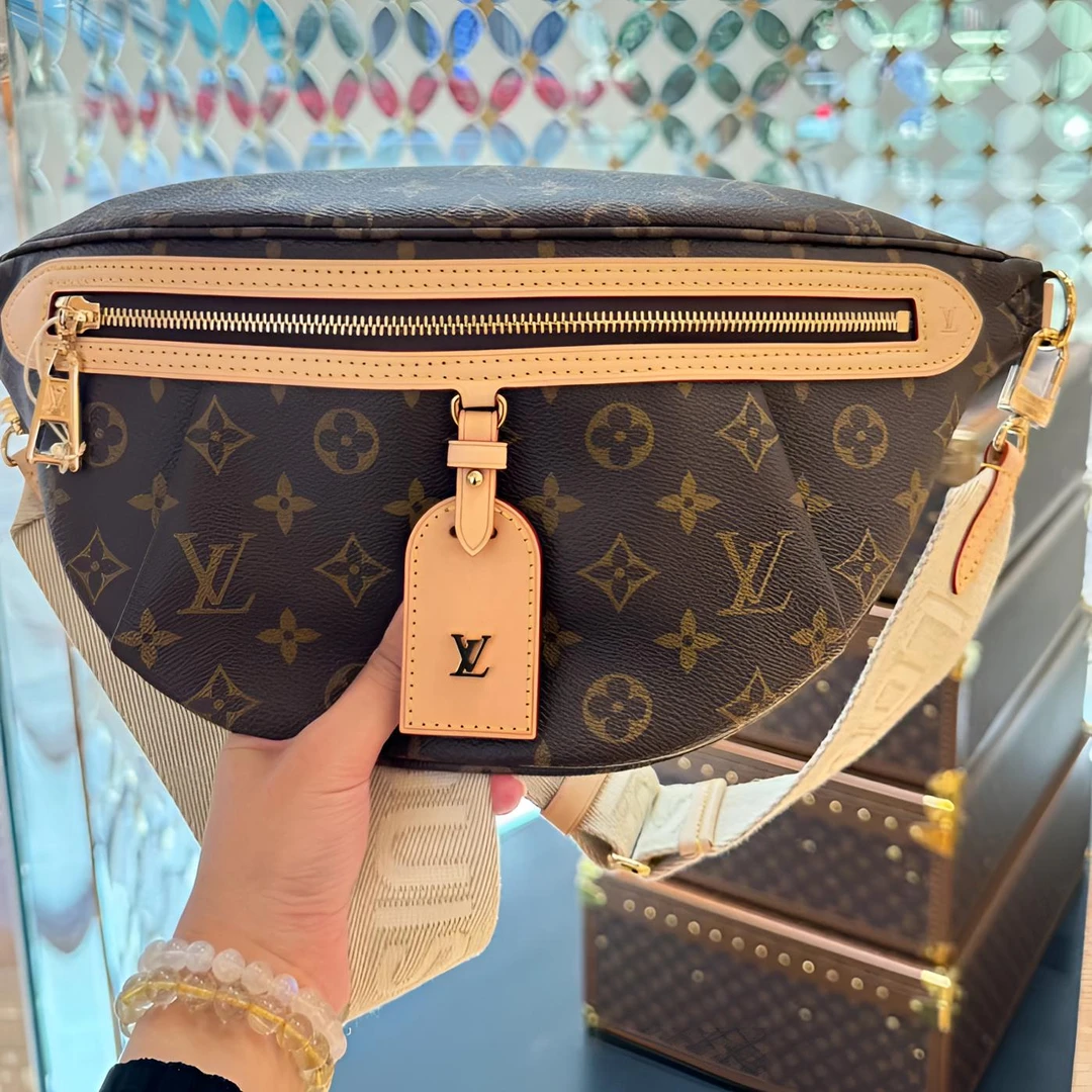 全新未使用 LouisVuitton/路易威登 lv新款High Rise老花腰包斜跨