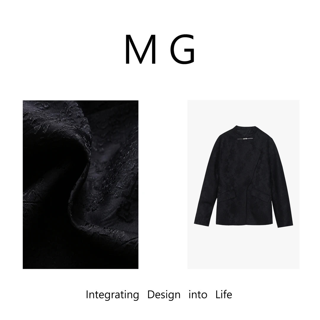 木岸【MG】江湖 muan新款定制新中式提花盘扣长袖外套女YJ-23293