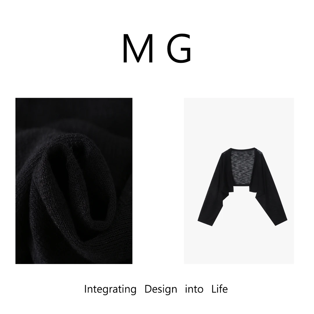 【小坎肩开衫】MUAN定制宽松简约百搭竹节麻针织开衫长袖女ST-76136