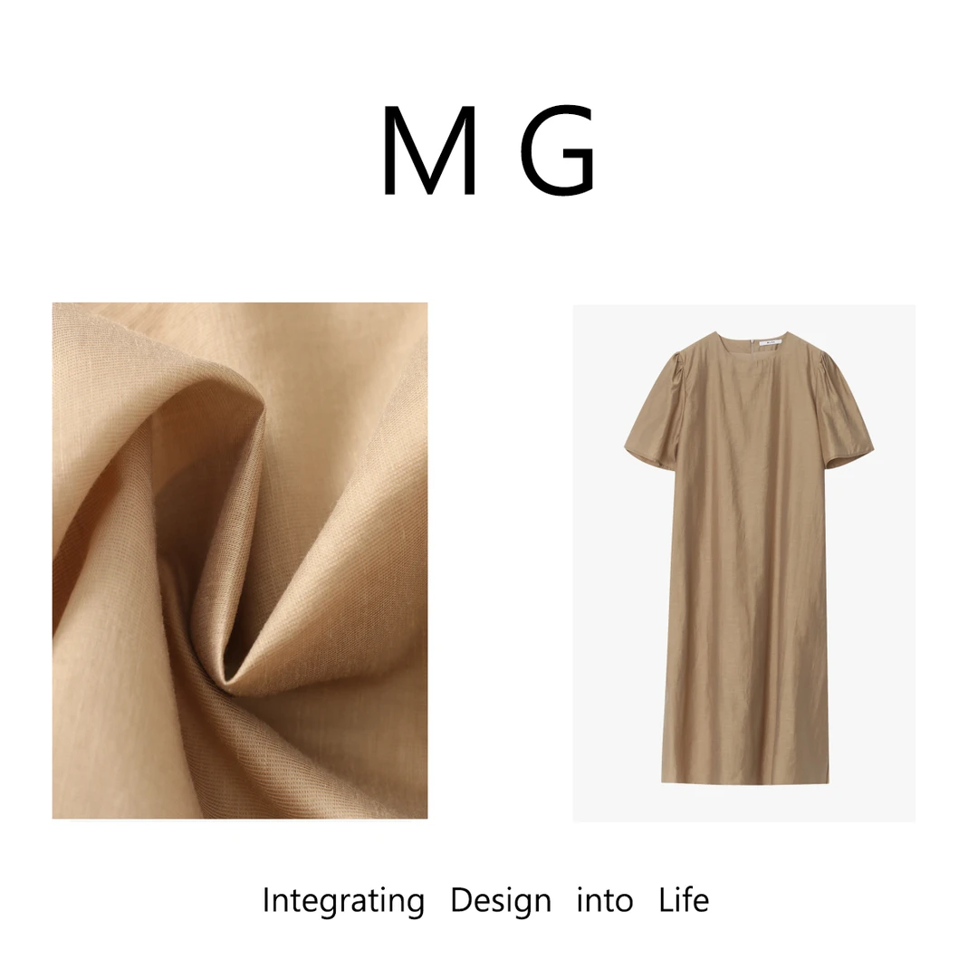 【归来连衣裙】MUAN定制巴黎归去来风裙圆领气质连衣裙女SS-23503