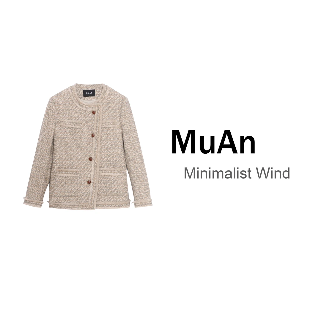 【MG】伊丽莎白  新款品牌设计编织粗呢羊毛小香风外套女YJ-23030