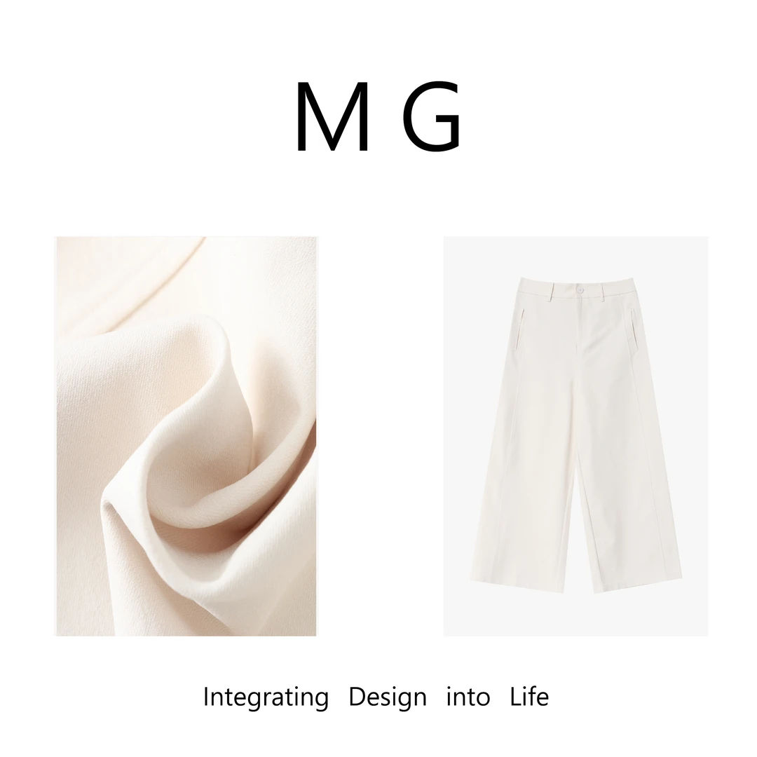 木岸【高尔夫】muan“北欧系列‘’定制简约宽松阔腿裤长裤女YJ-23429