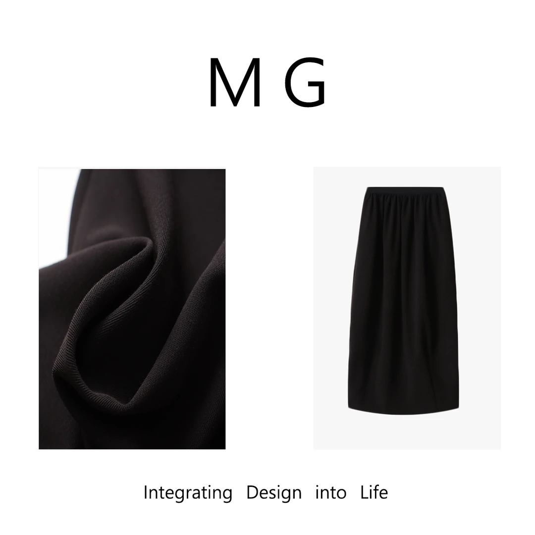 【赫本半裙】MUAN定制简约赫本花苞型高级休闲半身裙女MJ-B073