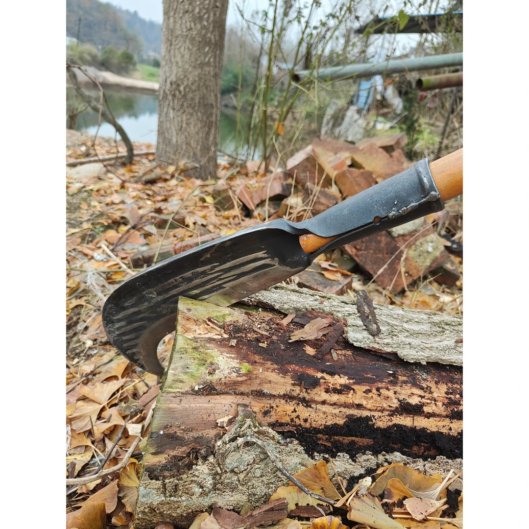 大柴刀砍树砍柴劈柴户外开路老式长柄弯刀纯手工锻打弯刀炮弹钢