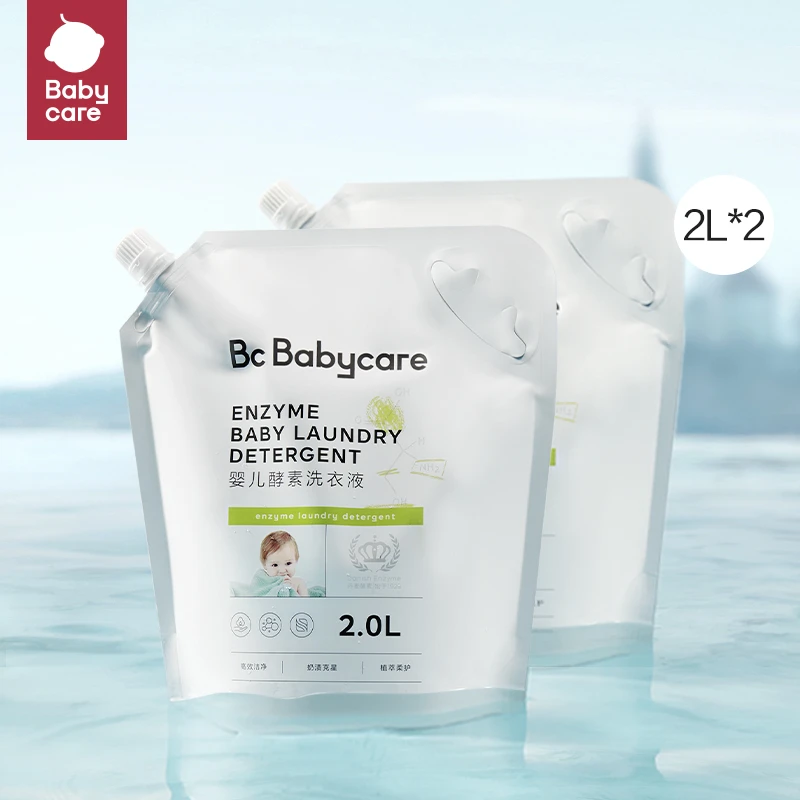 Babycare新生儿婴儿专用酵素洗衣液4L补充装囤货亲肤柔顺清洗家用