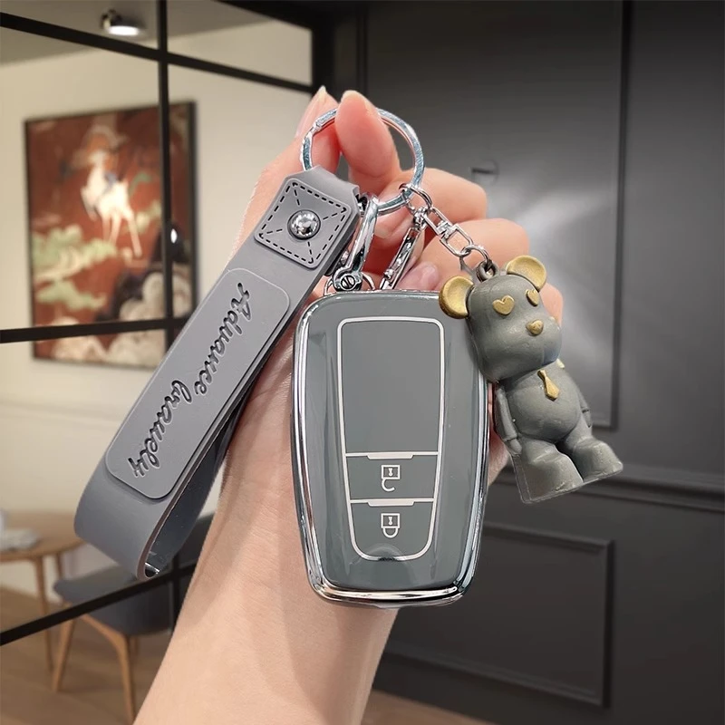适用丰田汉兰达钥匙套雷凌卡罗拉荣放RAV4奕泽凯美瑞车男卡通壳扣