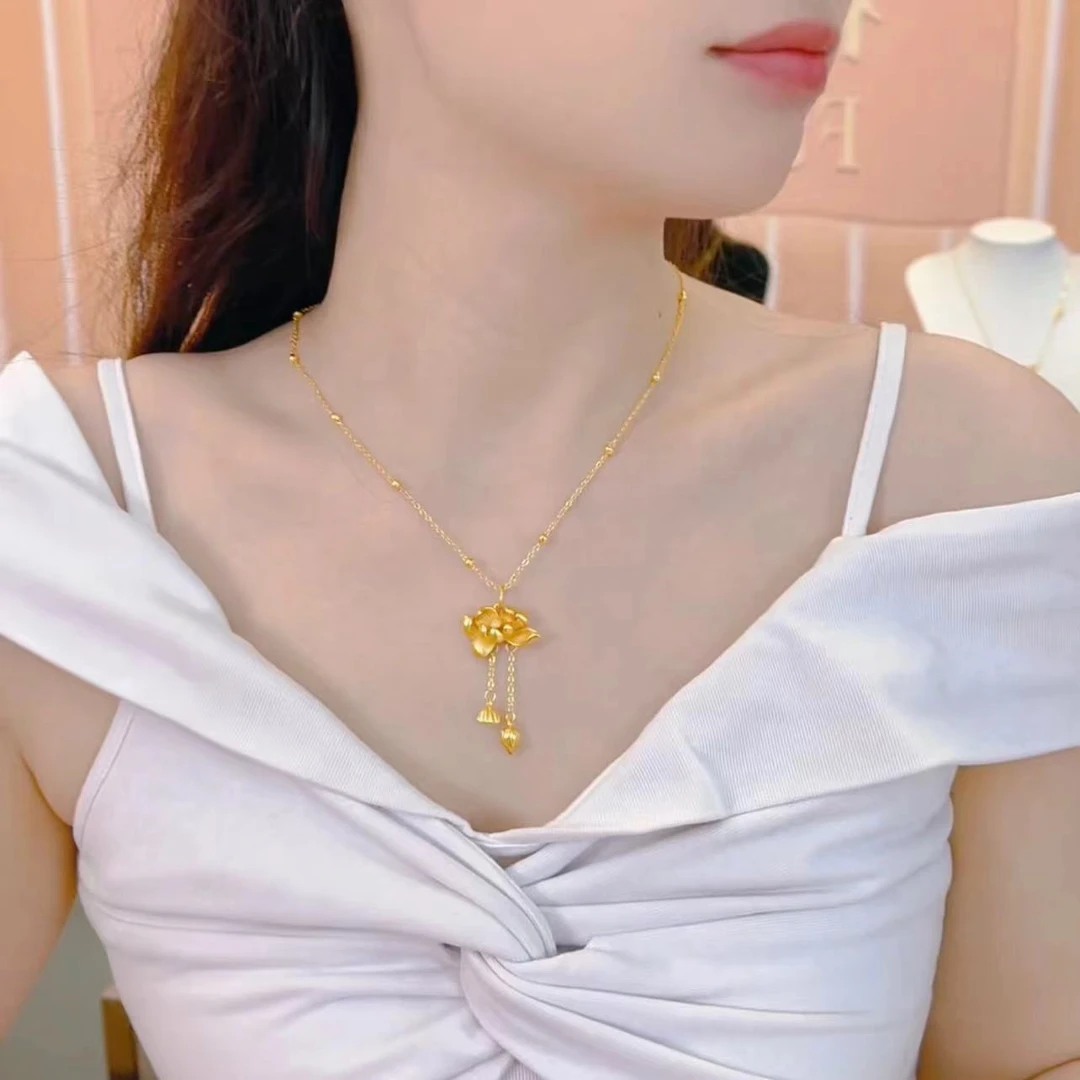 两世欢莲花项链 M扣