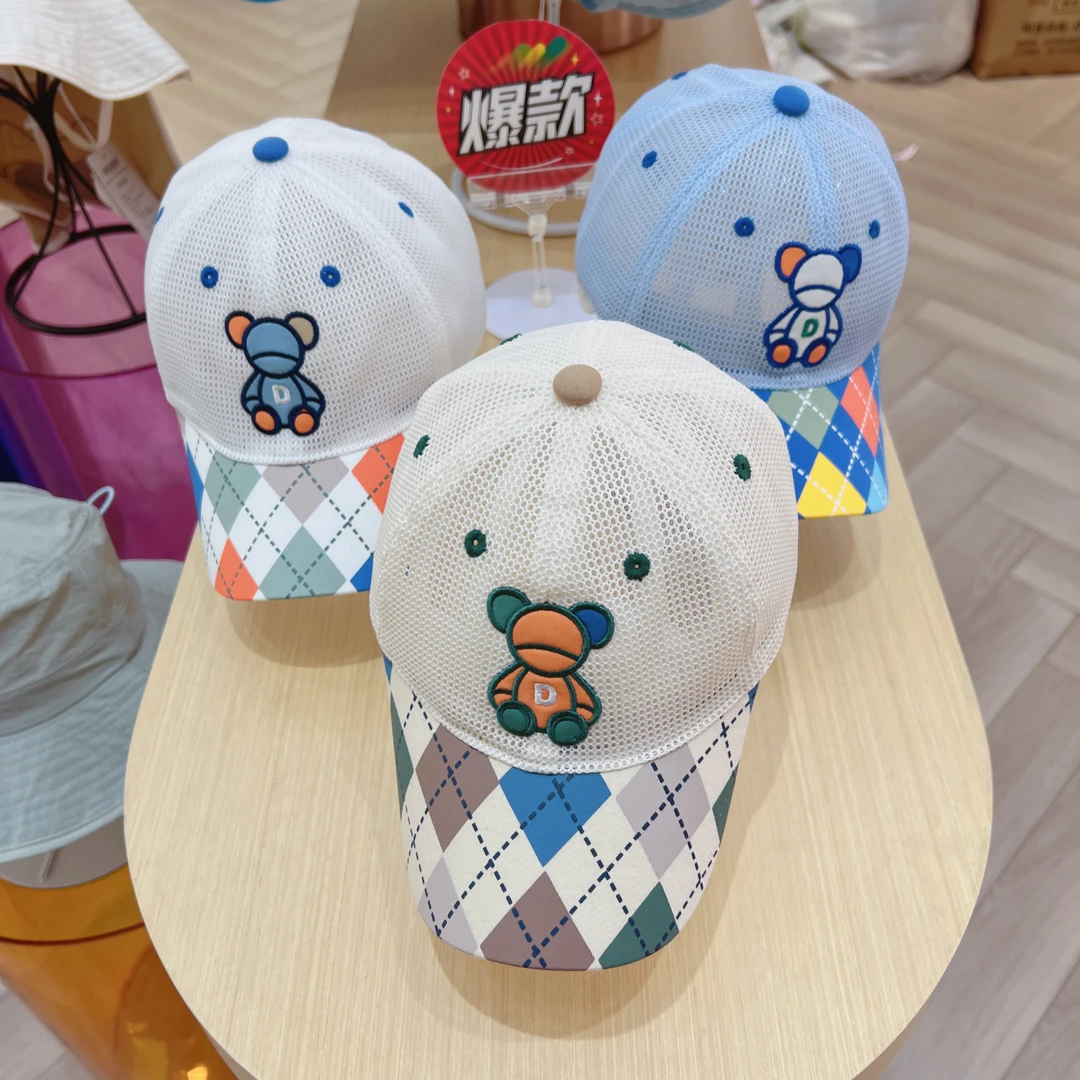 2572嘟嘟啦儿童鸭舌帽子薄款宝宝夏季全网透气