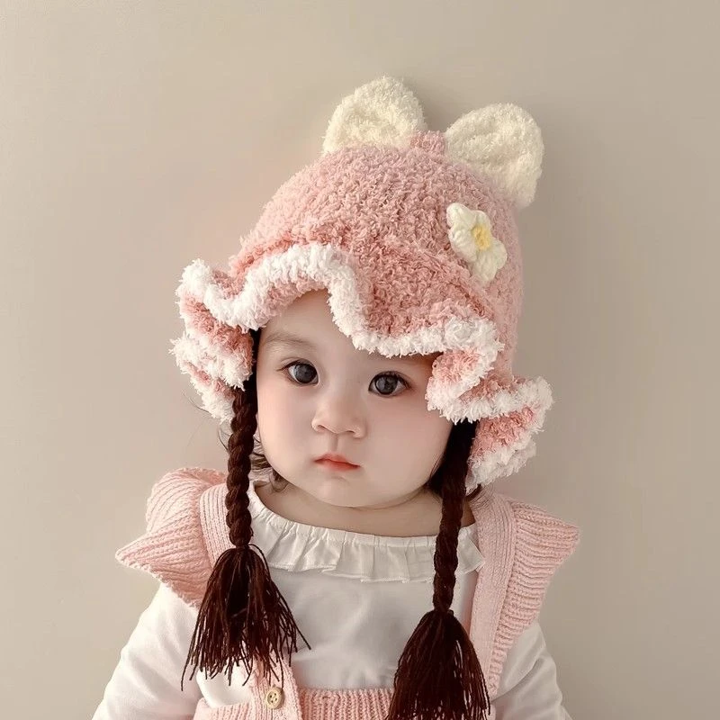 宝宝帽子秋冬季可爱超萌保暖护耳帽婴幼儿童秋冬款婴儿毛线帽女童