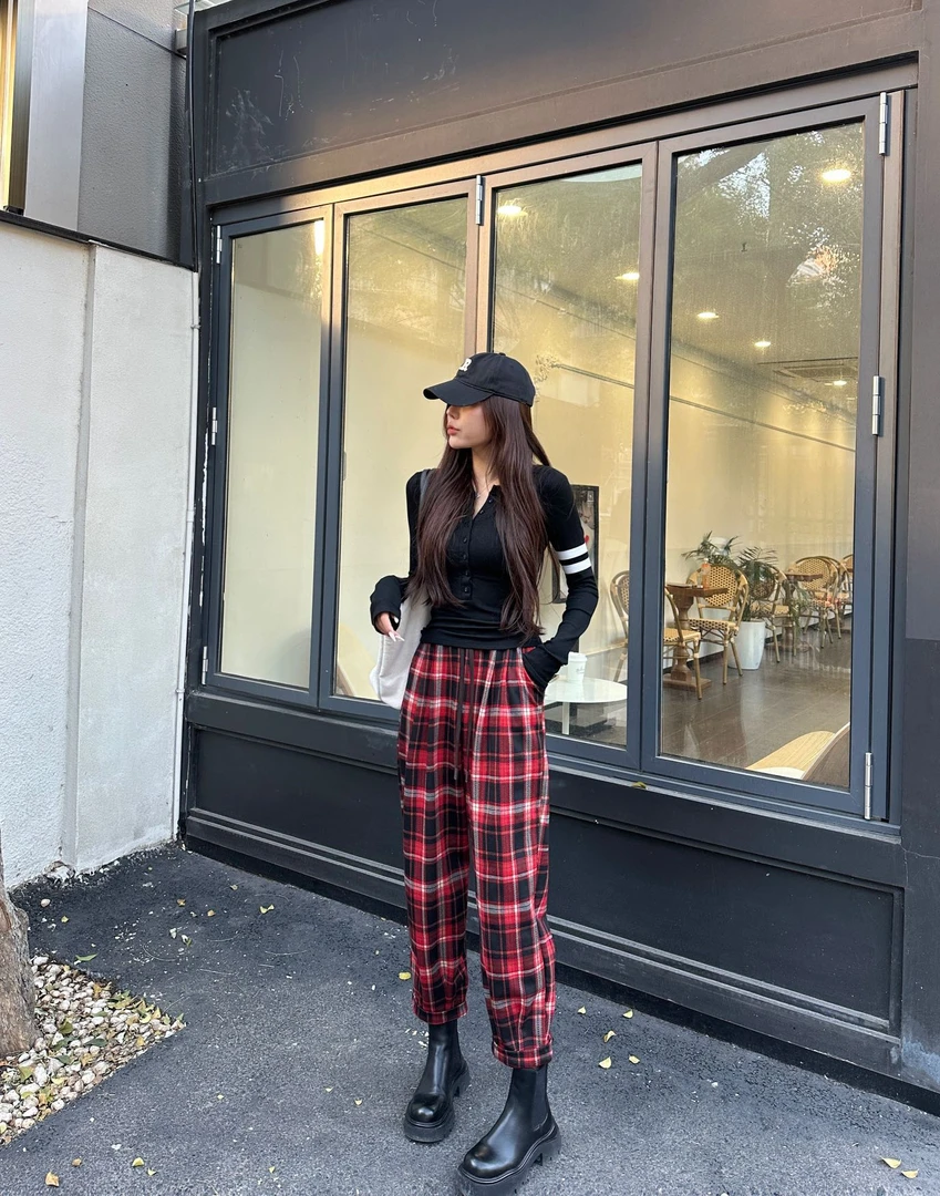 Li&Li《 源俪佳 》3109格子休闲裤