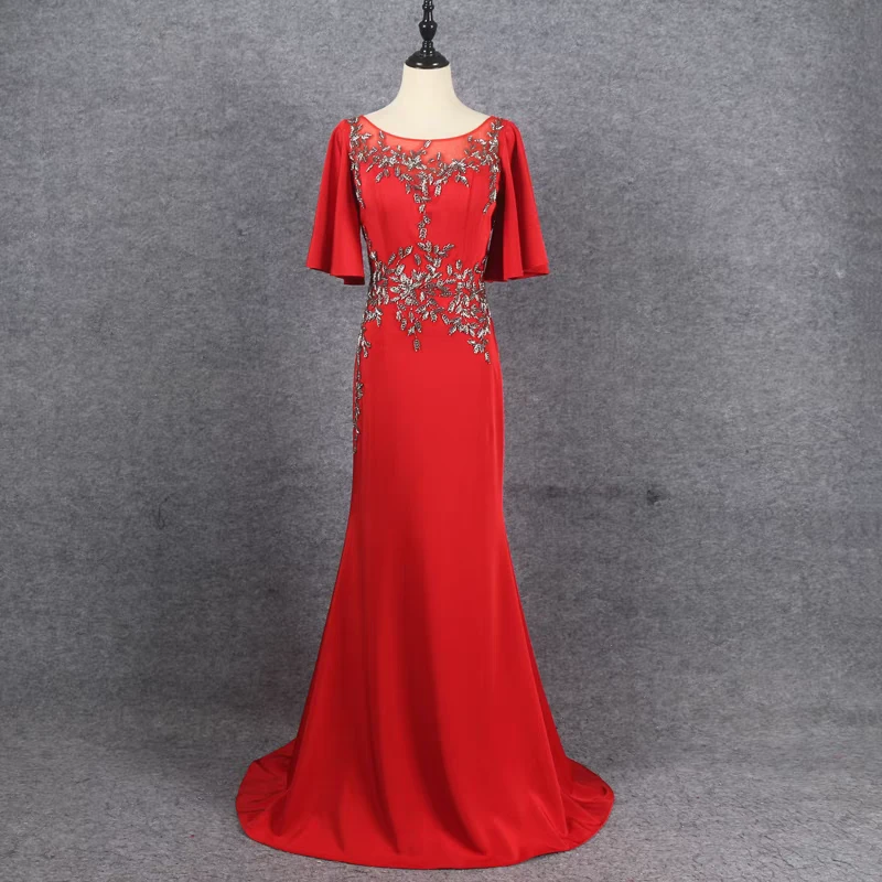 高端鱼尾气质长裙高级宴会年会主持人显瘦晚礼服