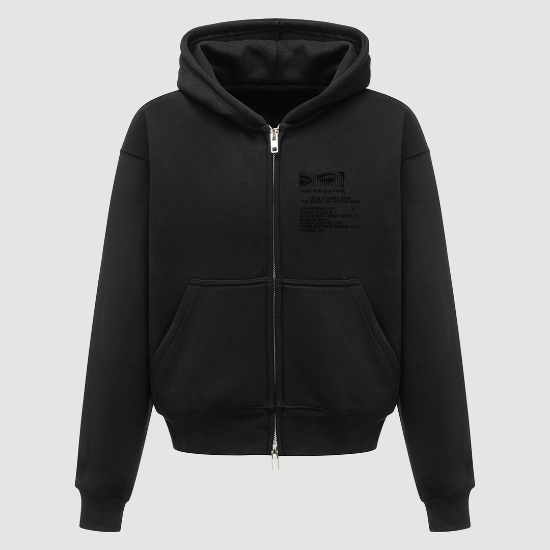 进口ykk拉链刺绣重磅450克cleanfit短宽卫衣男女情侣潮流套头帽衫