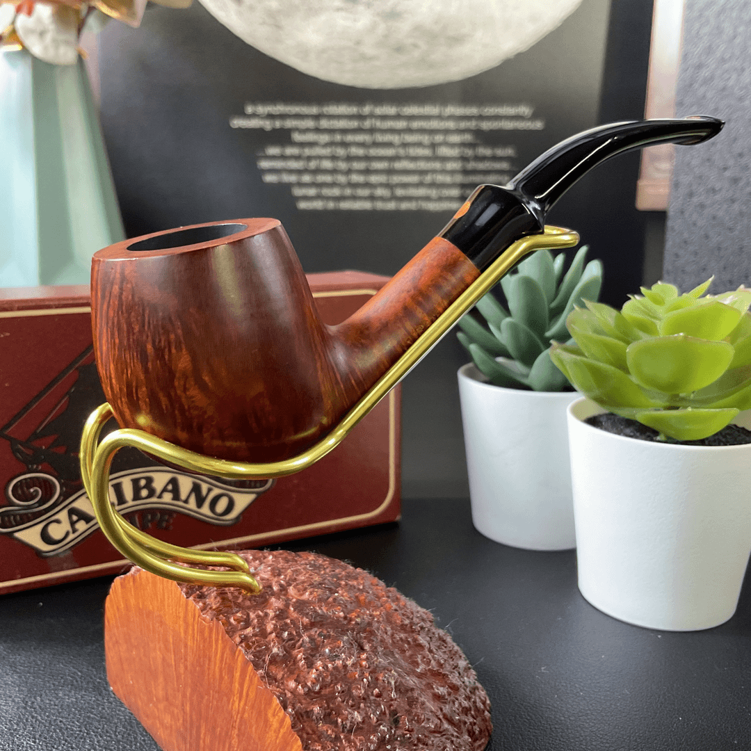 【特殊系列】意大利马氏烟斗品牌calibano系列光面苹果弯款烟斗