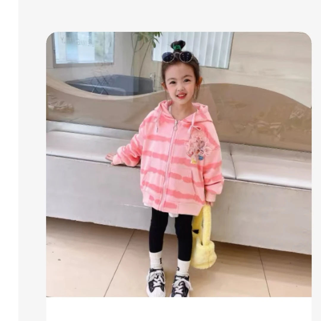 A12-10-3-女童装新款女宝宝秋季双层条纹外套洋气秋季