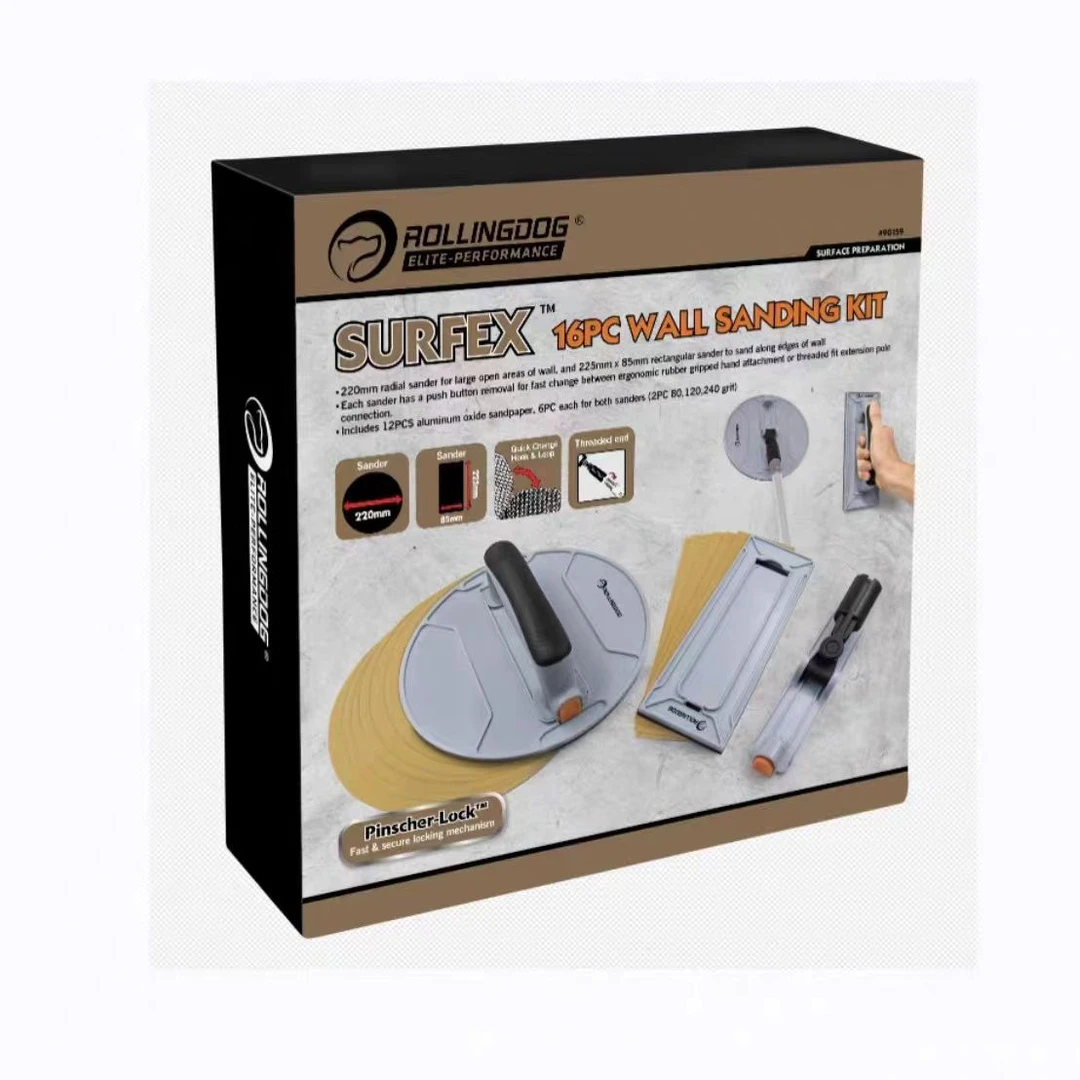 rollingdog滚动狗 打磨块砂纸纱布墙面打磨器 顶面打磨美式套装