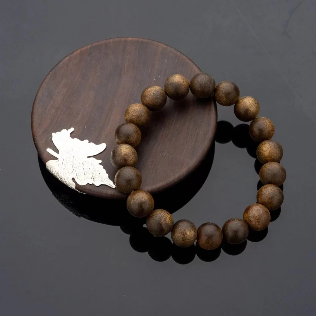 【臻】【见面礼】M006沉香芽庄绿奇楠10mm圆珠单圈