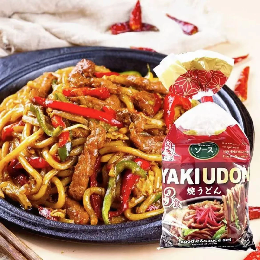 【拍2个包邮】日本进口五木日式酱汁炒乌冬面669g（3人份）含料