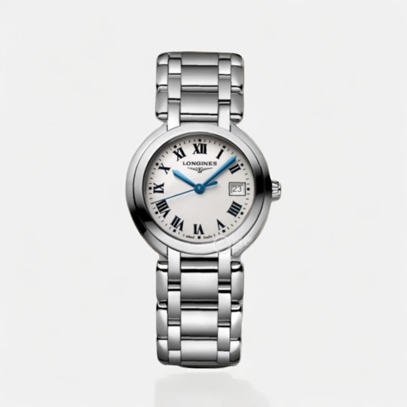 99新 Longines/浪琴 仁智女表心月全套/经典银/30MM表径/石英女表