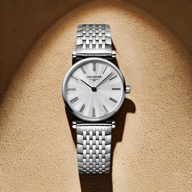 99新 Longines/浪琴 仁智/全套嘉岚/L4.209.4型号/24表径复古银盘