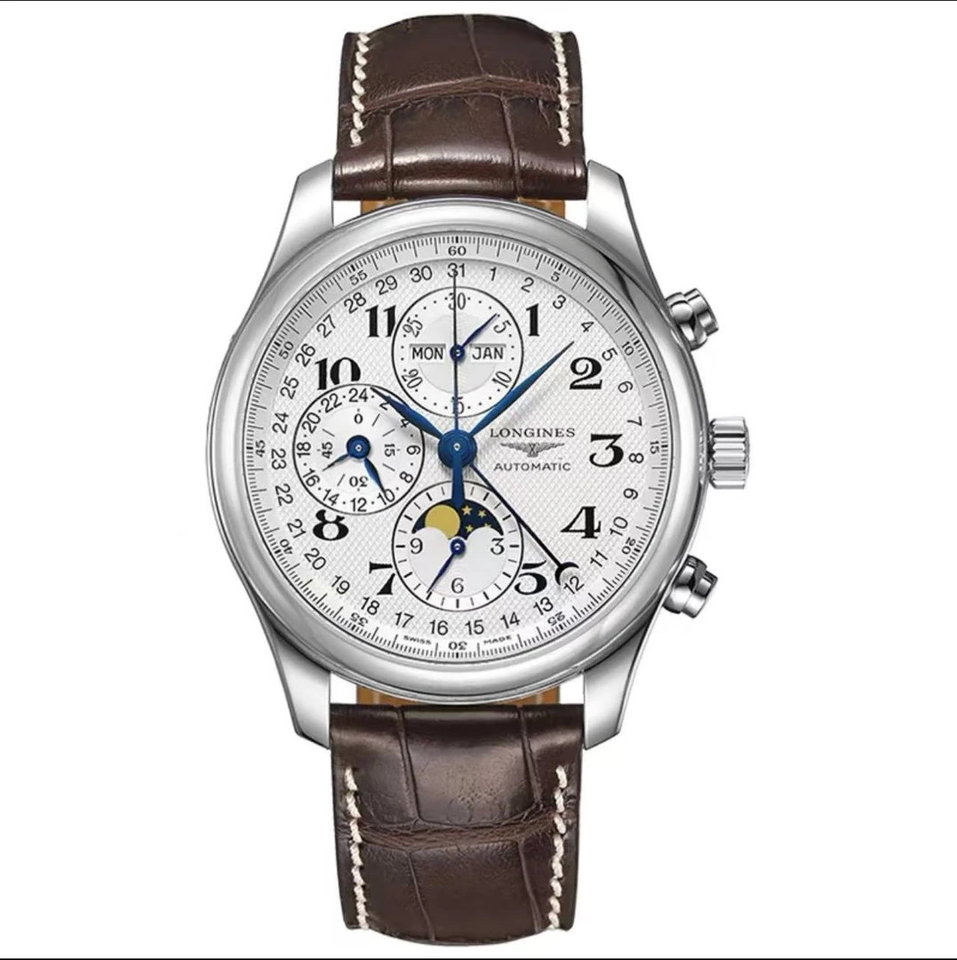 99新 Longines/浪琴 全套名匠男表/40表径/八针月相/机械/687机芯