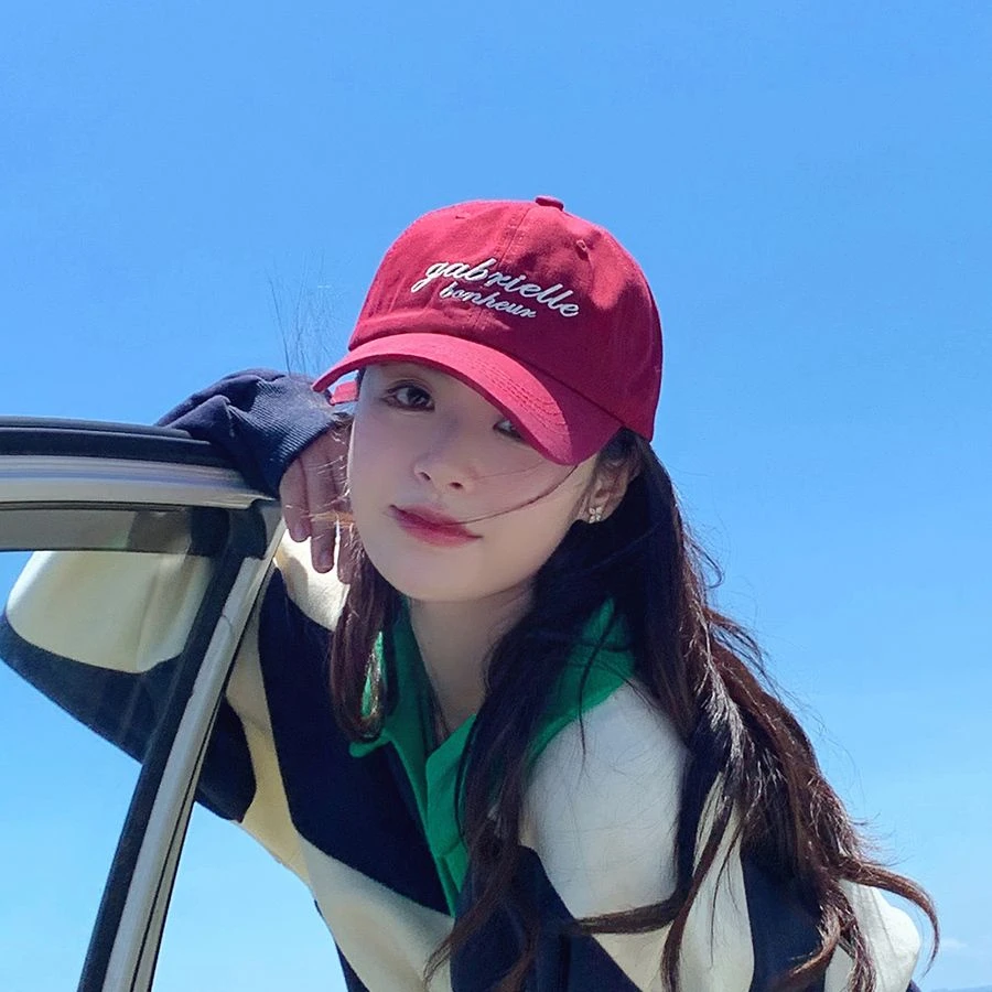 【澳门小源专享】酒红色时尚鸭舌帽女夏季防晒韩版软顶春秋棒球帽子