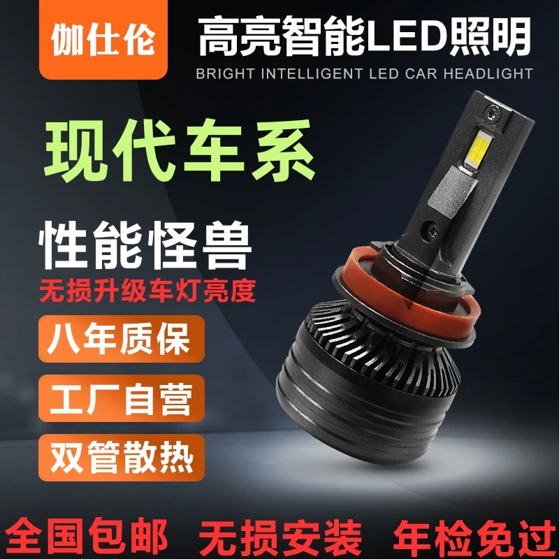 现代车专用高亮汽车LED大灯 名图 领动 悦动 朗动索纳塔 IX25IX35