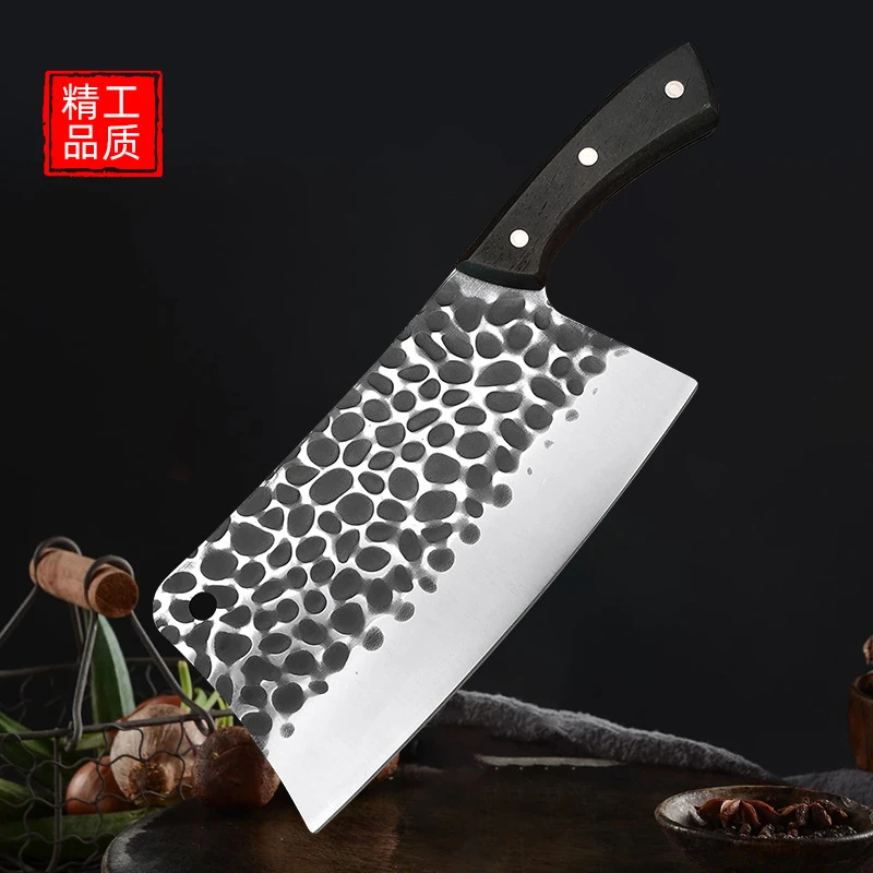 家用斩切刀不锈钢手工厨房家用切菜刀斩切两用切肉片刀酒店厨师刀
